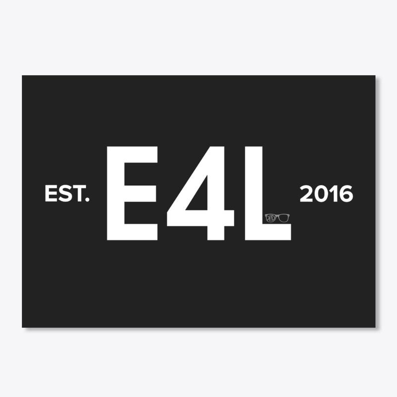 E4L est. 2016 white font